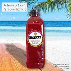 Adesivo Sunset 6cm Personalizado - Modelo litrão (REF 8001)