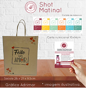 Kit Bebidas Funcionais (Sacola + Carta + Adesivos) - REF 5006