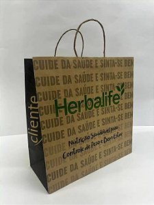 Sacola Kraft Herbalife (30 A x 30 L x 13 Fundo) - Modelo 5