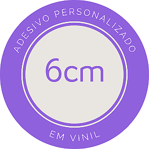 Adesivo personalizado 6cm em vinil