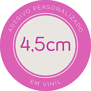 Adesivo personalizado em vinil 4,5cm