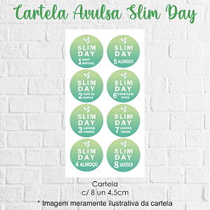 Cartela Adesivos SLim Day AVULSO