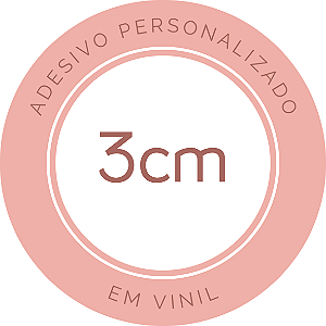 Adesivo personalizado em vinil 3cm
