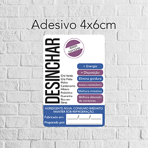 Adesivo Desinchar (Atual - Com fabricação) 6x4cm