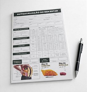 Bloco - Ficha de avaliação A4(210x297mm)