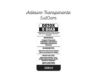 Adesivo Detox 5 Dias 5x10cm TRANSPARENTE