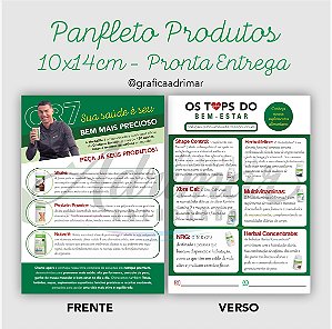 Panfleto Produtos Herbalife 10x14cm PRONTA ENTREGA - REF 10027