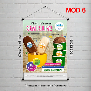 Banner Gelato proteico (Picolé, Sorvete, Gelato) MOD 6 | Pronta Entrega