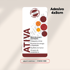 Adesivo ativa 500 ml reset detox 4x8cm ref 2001