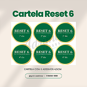 Reset 6 - Cartela de adesivos 4cm - REF 9011