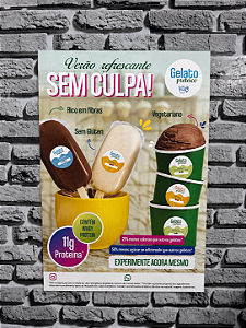 Cartaz A3 - Gelato Sorvete Picolé Proteico