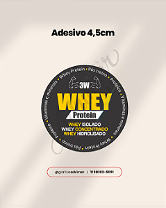 Adesivo Whey Protein 4,5cm - REF 1048