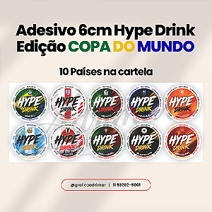 Cartela Hype Drink 6cm | Edição COPA DO MUNDO | PRONTA ENTREGA