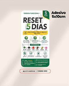 Adesivo Reset 5 Dias 5x10cm | Pronta Entrega ref 2043