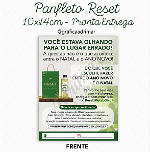 Panfleto Reset 10x14cm - PRONTA ENTREGA
