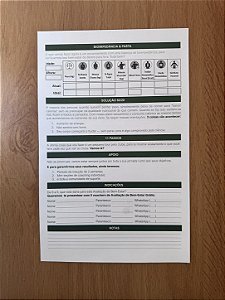 Bloco - Ficha Questionário do Coach (Frente e verso) - A4 (210x297mm) BBC