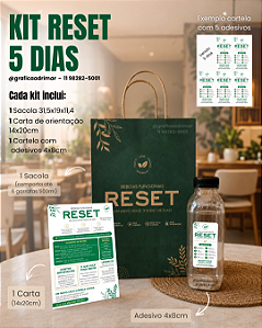 Kit Reset 5 Dias (Sacola + Carta + Cartela de adesivos REF 2033) | PRONTA ENTREGA