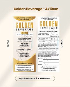 Golden Beverage (Duo - Frente + Verso) 4x10cm | PRONTA ENTREGA
