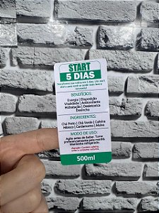 Adesivo Start 5 Dias 4x8cm (Verde - Herbal)