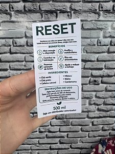 Adesivo Reset 4x8cm (Adesivo do KIT 2)
