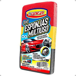Kit Esponja Limpeza Multiuso 3EM1 Luxcar