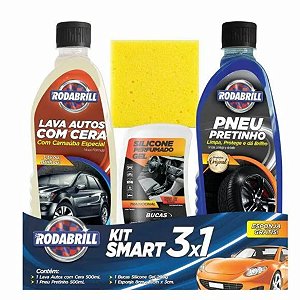 Kit Limpeza P/Carro (4 Peças) Rodabrill