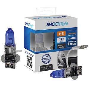 Lâmpada H3 Super Branca (Par) SHOCKLIGHT - SL120003SBBA