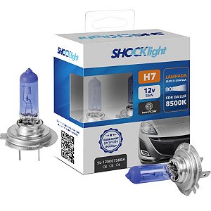 Lâmpada H7 Super Branca 12V 55W 8500K (Par) - SL120007SBBA