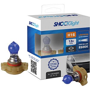 Lâmpada H16 Super Branca 12V 24W (Par) SHOCKL - SL120016SBBA