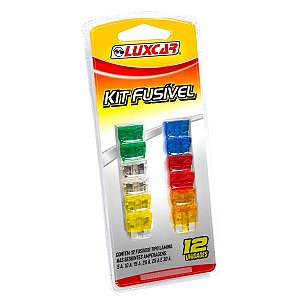 Kit Fusível Lamina Médio (12 Peças) - Luxcar