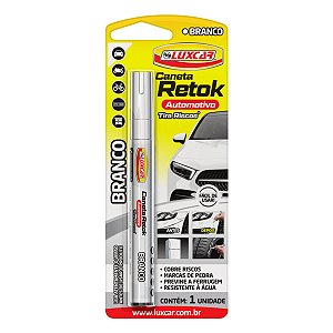 Caneta Retok Automotivo Branca - Luxcar