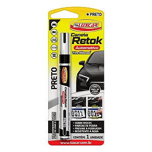 Caneta Retok Automotivo Preta - Luxcar