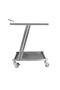 CARRO AUXILIAR EM AÇO INOX - MODELO HOSPITALA