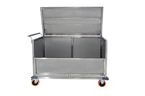 CARRO PARA TRANSPORTE EM AÇO INOX
