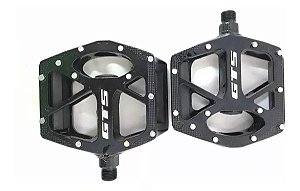 Pedal GTS Plataforma Alumínio Rosca Grossa 9/16 Preto Bike Par