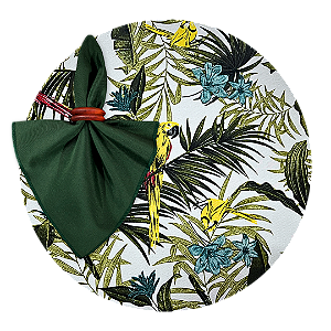 Kit Capas de Sousplat Tropical Guardanapos e Porta Guardanapos