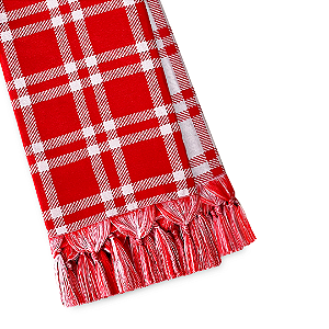 Manta Xale de Sofá e Cama Dupla face Xadrez Vermelho Natalina Rústica