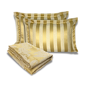Kit 2 Peseiras King Jacquard + 6 Porta travesseiros
