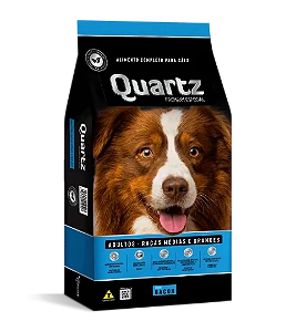 RAÇÃO QUARTZ ADULTOS RAÇAS MEDIAS E GRANDES PREMIUM 15KG