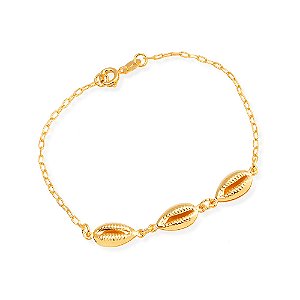 Pulseira Dourada de Búzios
