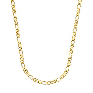 Corrente Dourada Masculina Elo 3 por 1 - 4mm