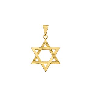 Pingente Dourado Estrela de Davi