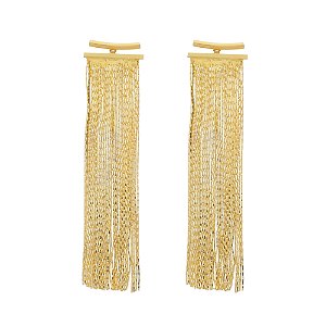 Brinco Dourado de Franja