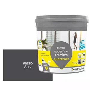 Rejunte Superfino Premium Preto Onix  2kg Quartzolit