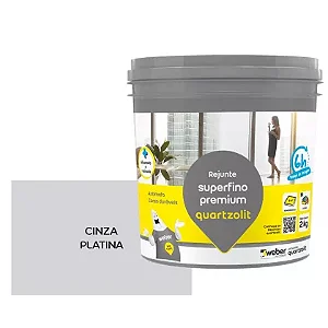 Rejunte Superfino Premium Cinza Platina 2kg Quartzolit
