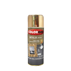 Spray Metallik Dourado 350ml Colorgin