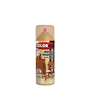 Spray Verniz Para Móveis E Madeira Imbuia Brilhante 350ml Colorgin
