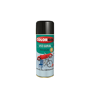 Spray Uso Geral Premium Preto Semi Brilho 400ml Colorgin