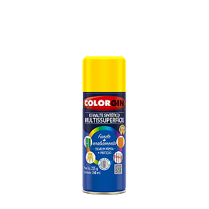 Spray Esmalte Sintético Multissuperficie Amarelo 737 350ml Colorgin