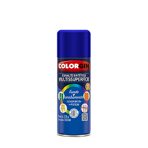 Spray Esmalte Sintético Multissuperficie Azul Colonial 350ml Colorgin